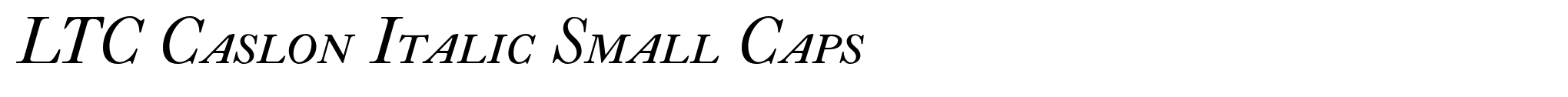 LTC Caslon Italic Small Caps image